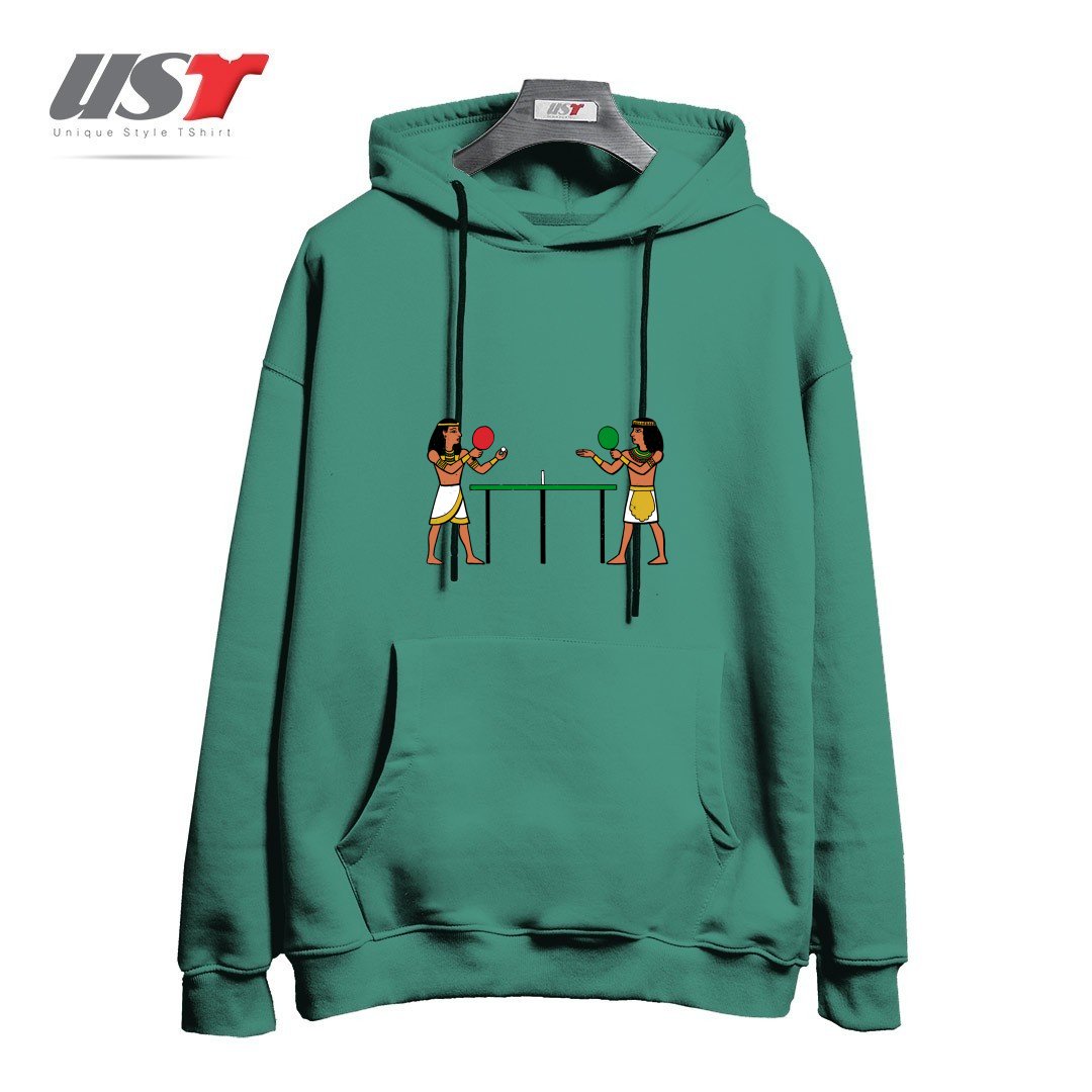 طرح HEIRO-PONG هودی اورسایزرنگ سبز سدری