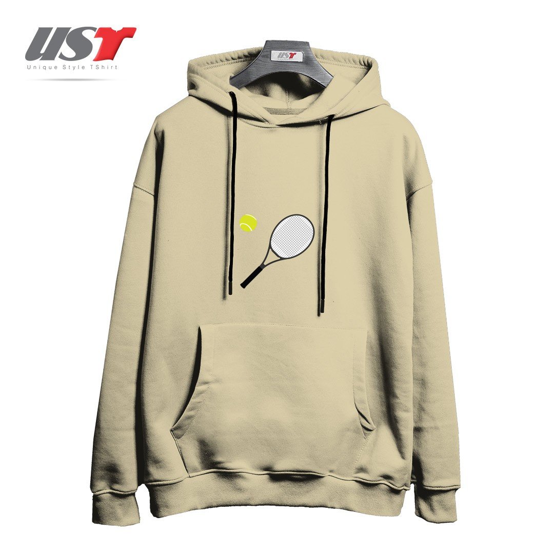 هودی اورسایز طرح TENNIS RACKET AND BALL 1