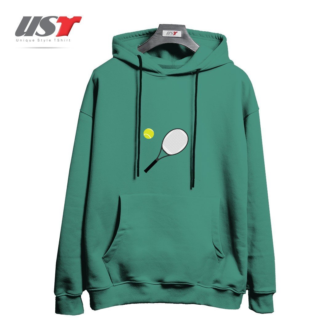 هودی اورسایز طرح TENNIS RACKET AND BALL 1