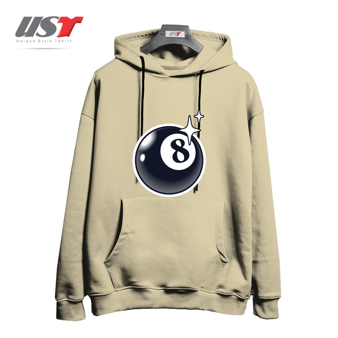 طرح 8 BALL هودی اورسایزرنگ نخودی