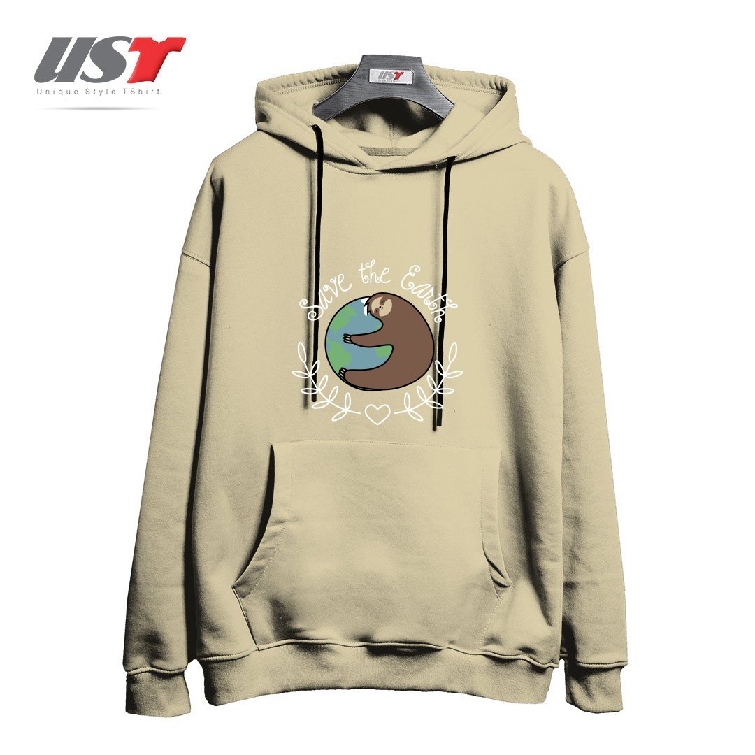 طرح SAVE THE EARTH هودی اورسایزرنگ نخودی