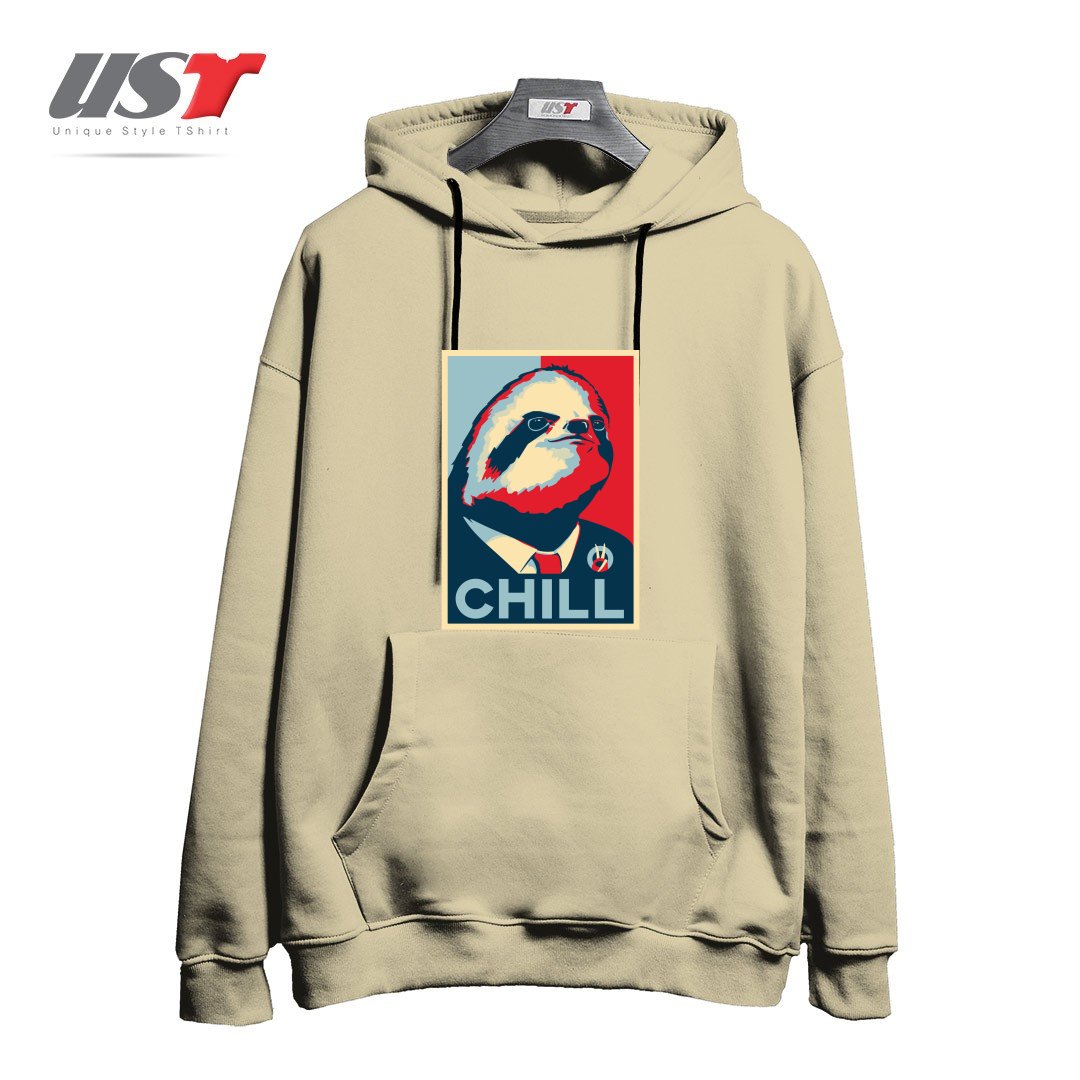 طرح SLOTH FOR PRESIDENT هودی اورسایزرنگ نخودی