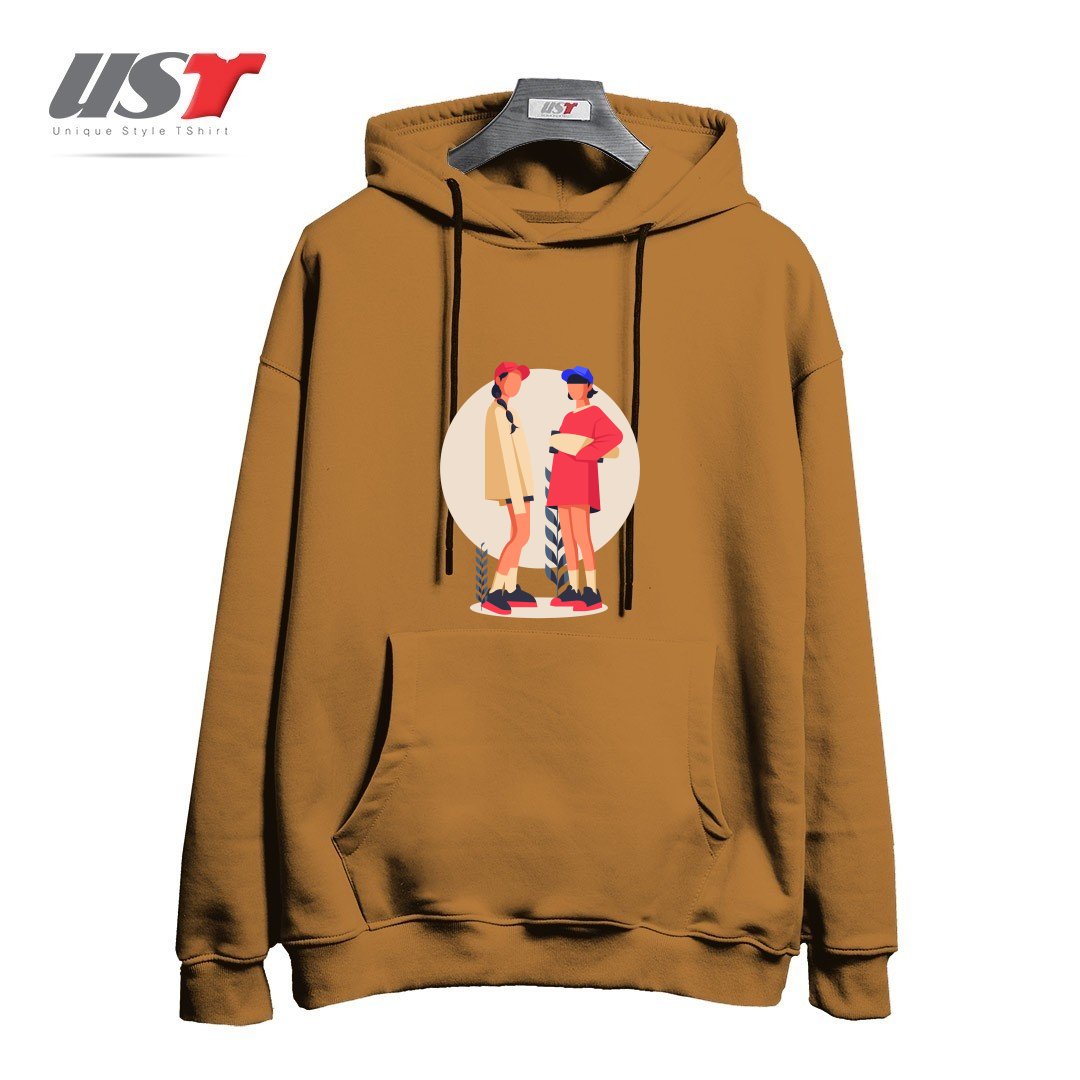 طرح Life Style19 هودی اورسایزرنگ نسکافه ای