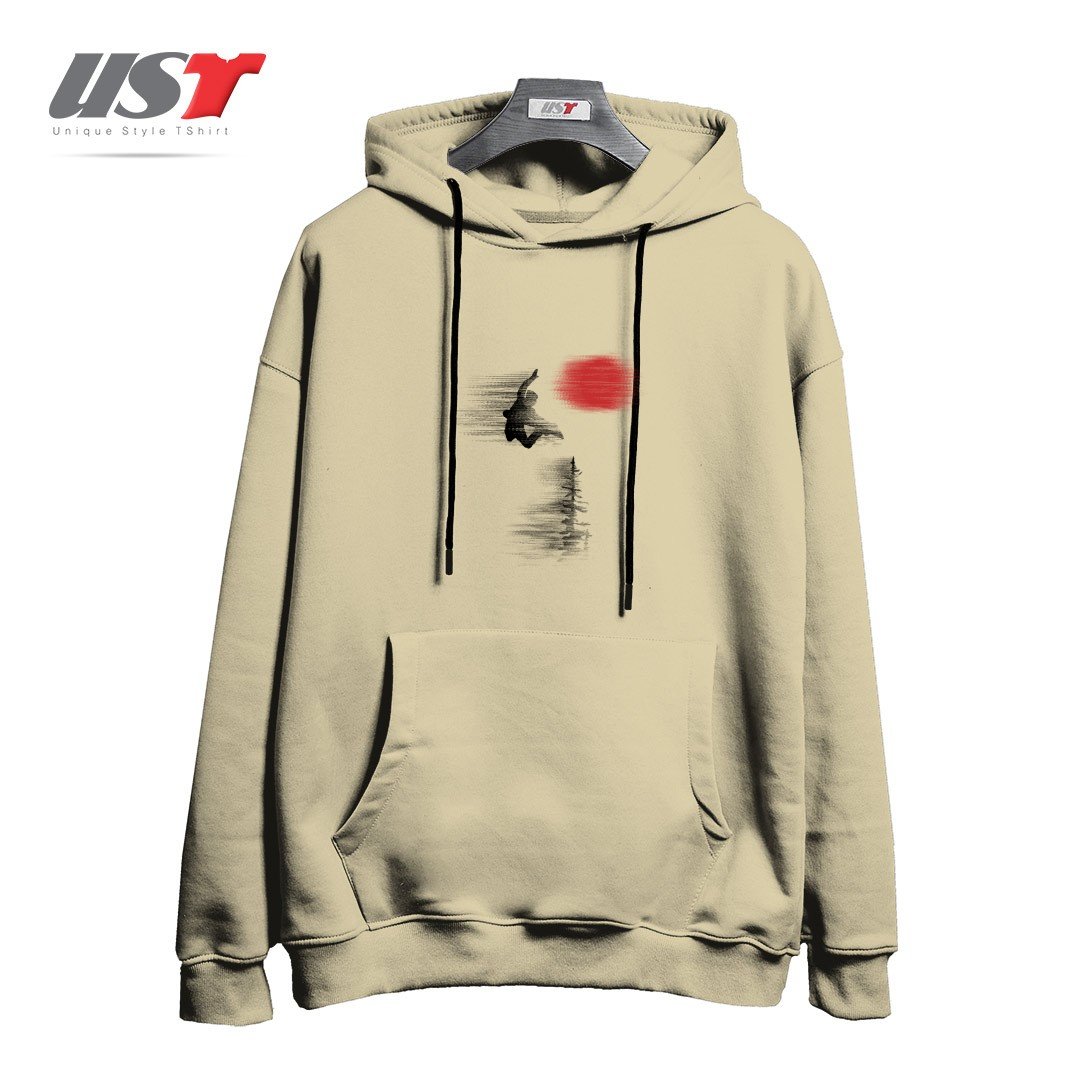 طرح SNOW AND WINTER ART85 هودی اورسایزرنگ نخودی