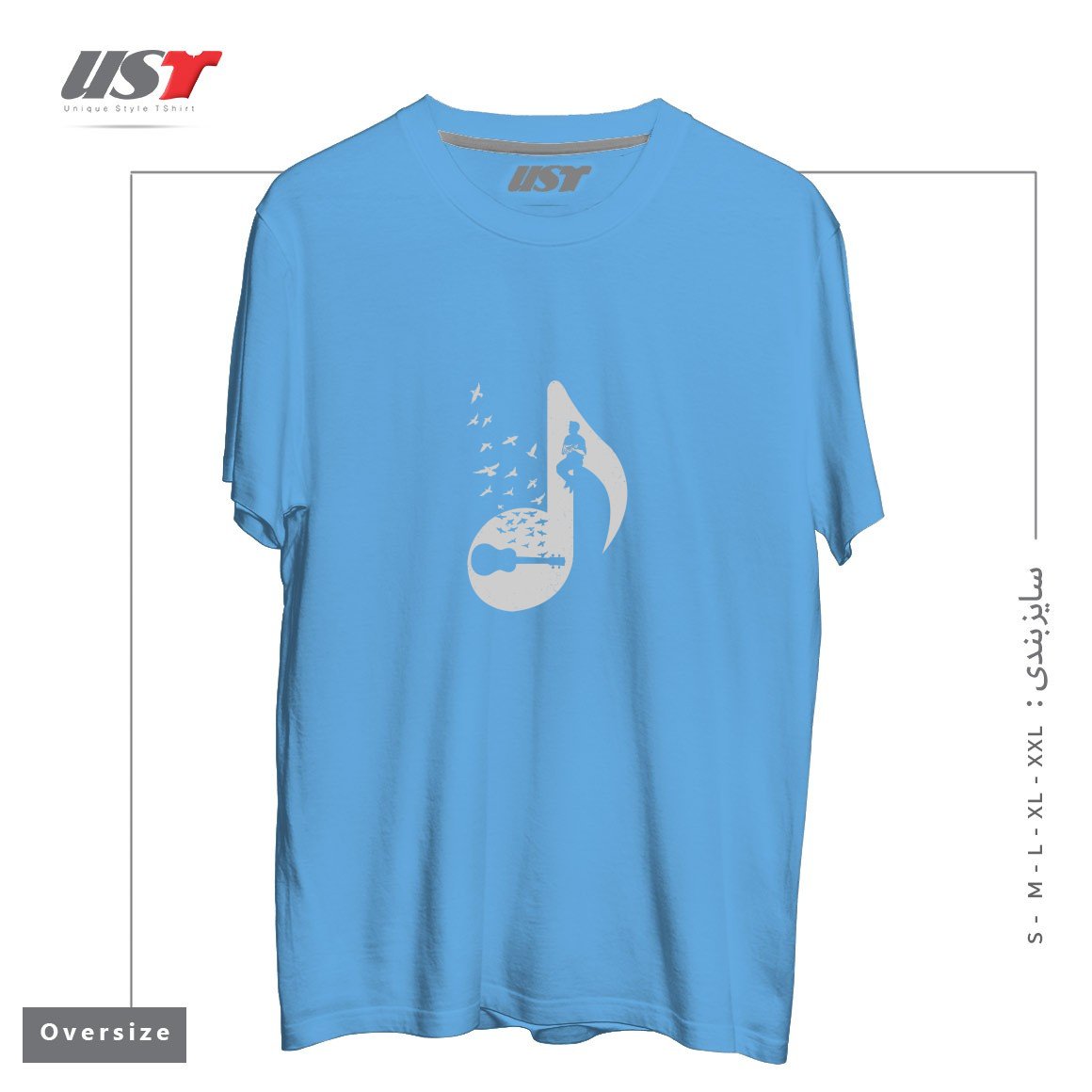 تیشرت اورسایز طرح MUSICAL NOTE - UKULELE