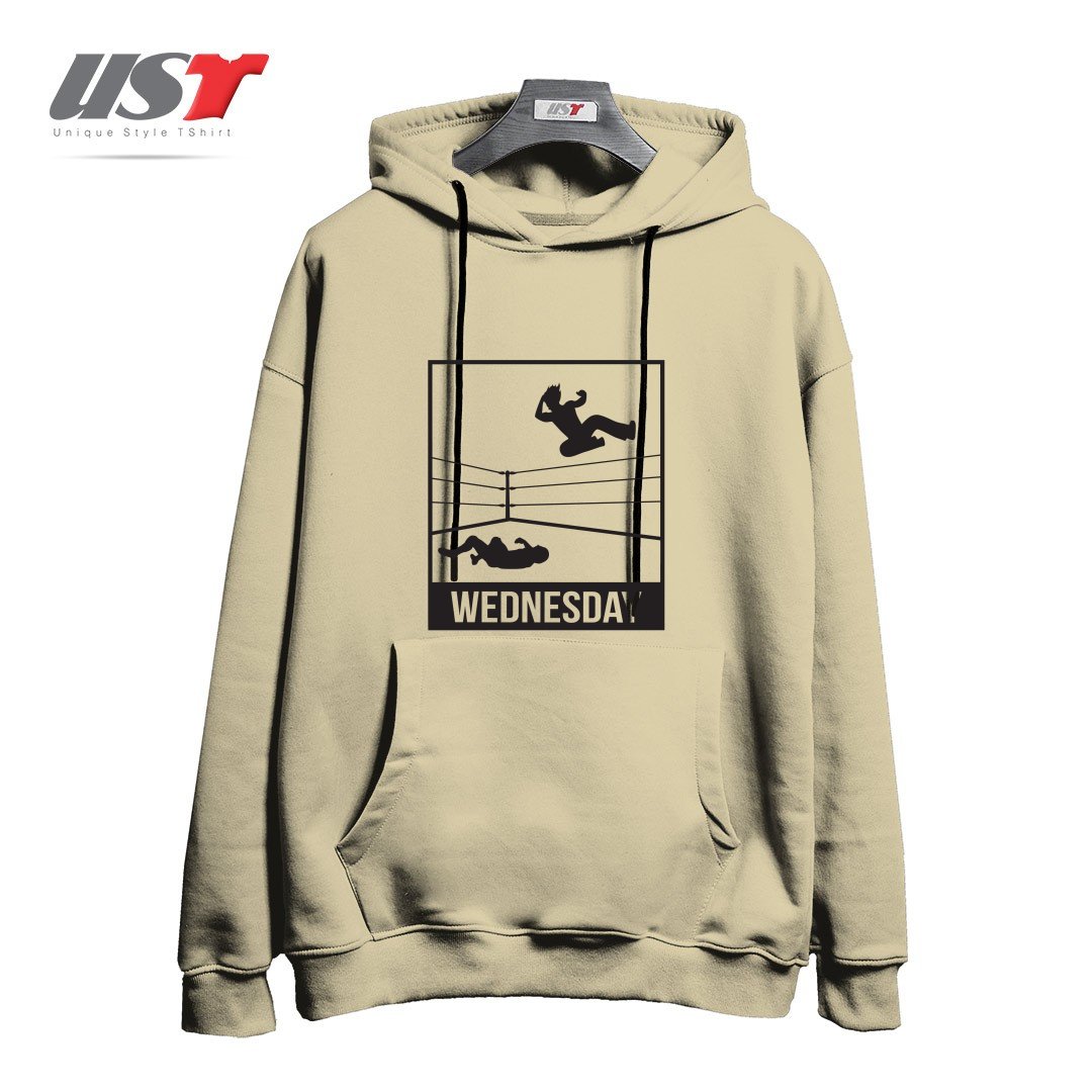 طرح WEDNESDAY NIGHT WRESTLING هودی اورسایزرنگ نخودی