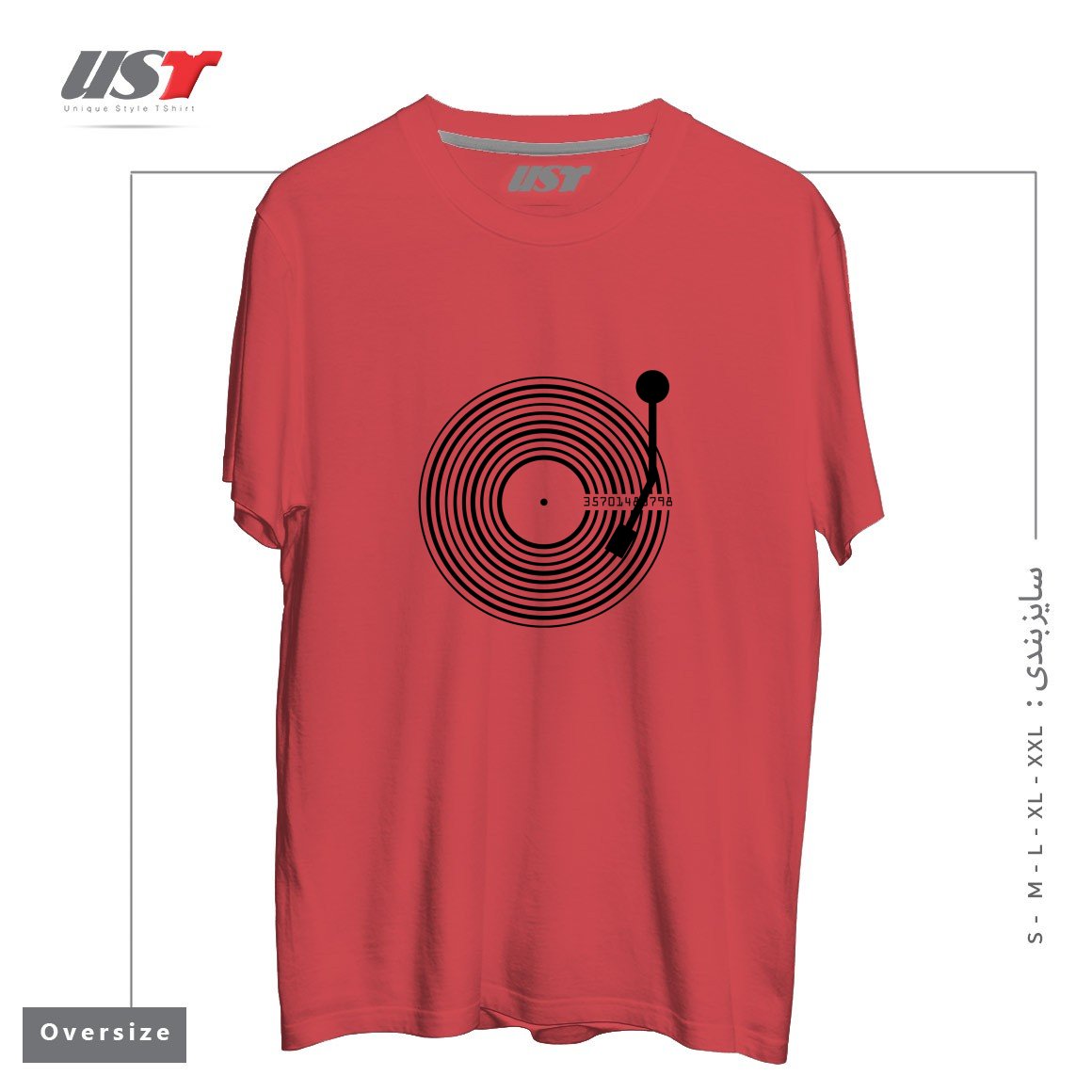 طرح [UNTITLED] تیشرت اورسایزرنگ ماتیکی