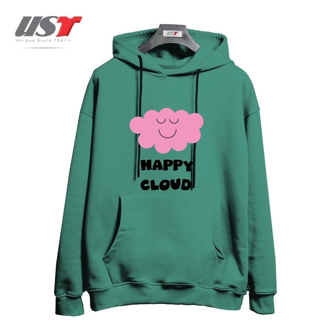 هودی اورسایز طرح HAPPY CLOUD (PINK)
