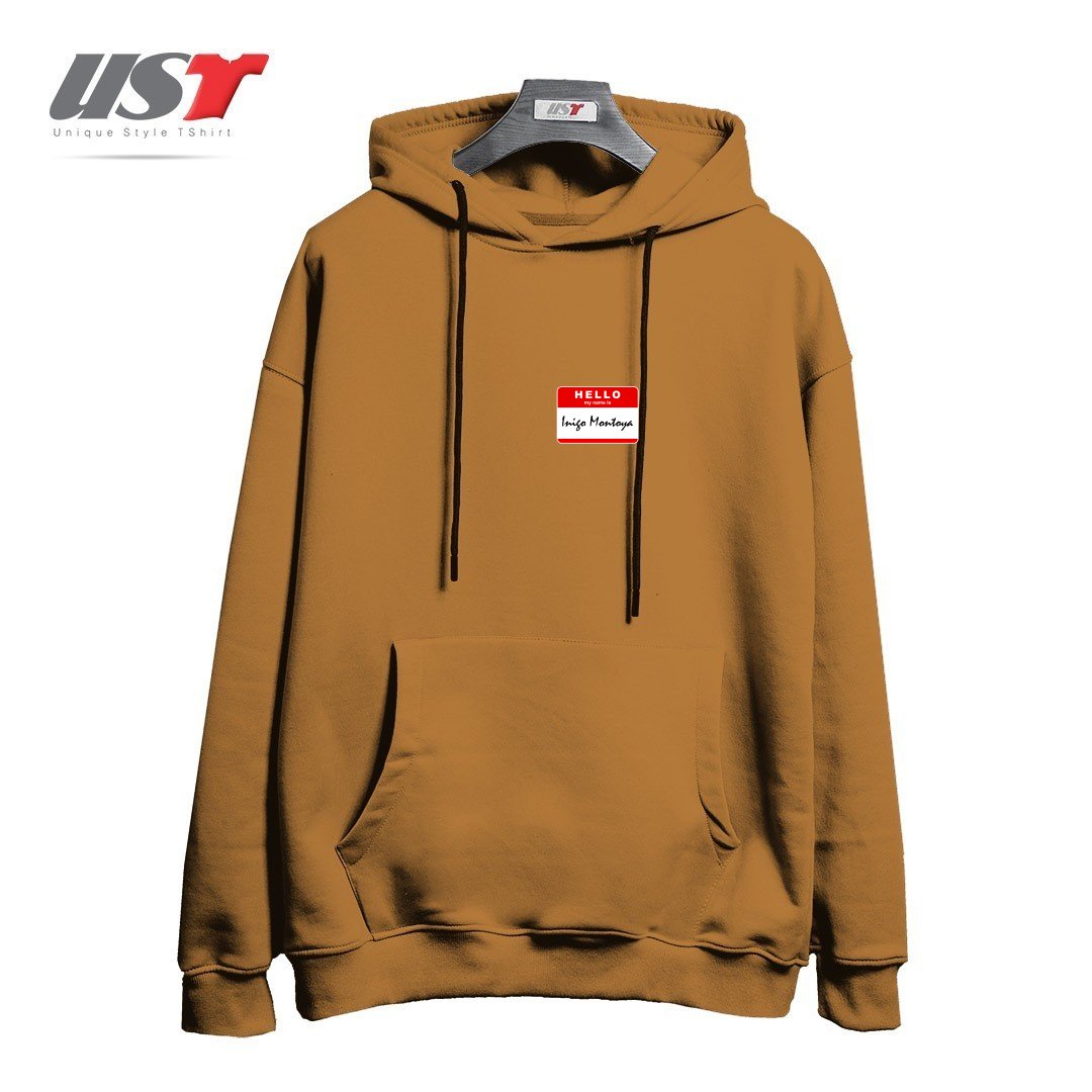 هودی اورسایز طرح HELLO MY NAME IS INIGO MONTOYA