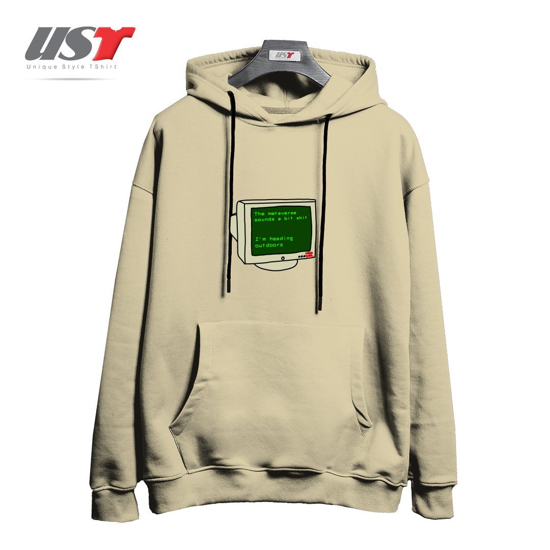 طرح REAL LIFE هودی اورسایزرنگ نخودی