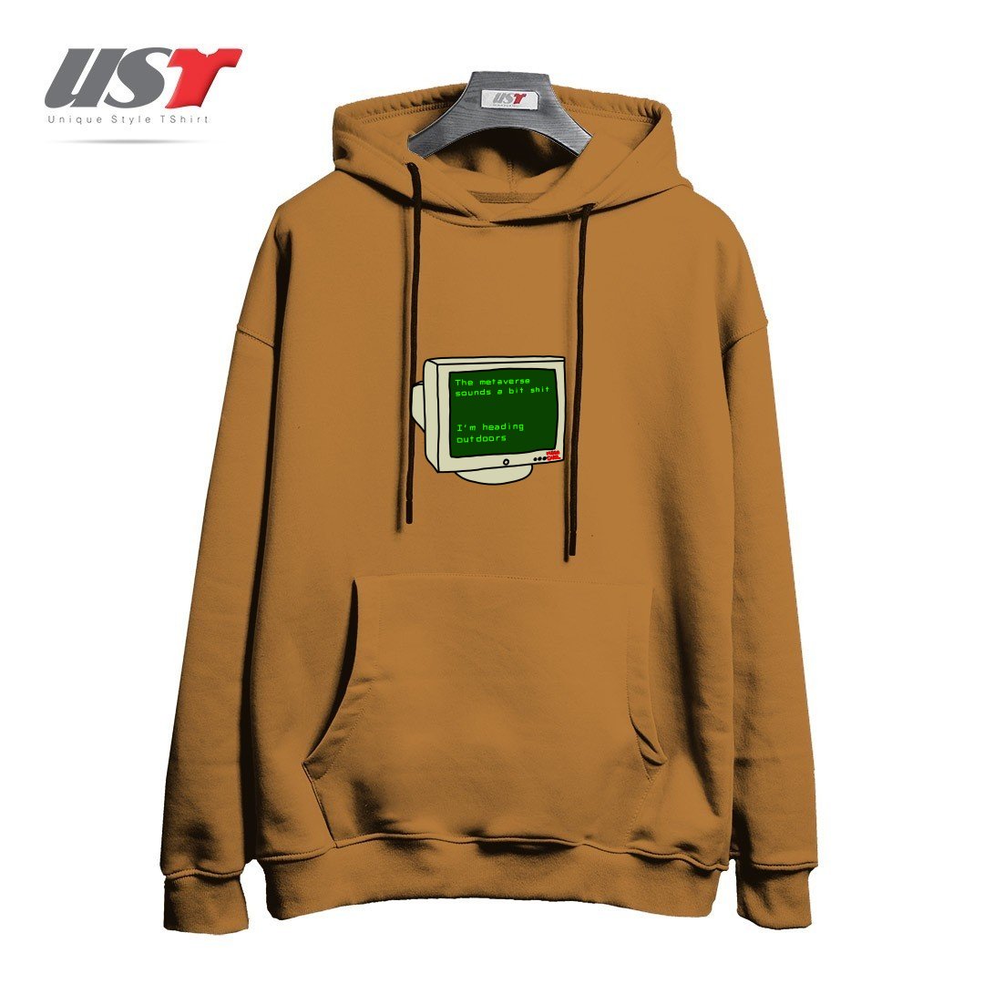 طرح REAL LIFE هودی اورسایزرنگ نسکافه ای