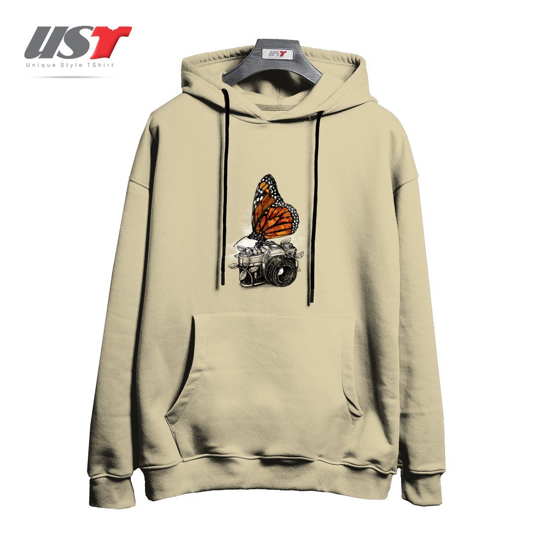 طرح NATURE PHOTOGRAPHY هودی اورسایزرنگ نخودی