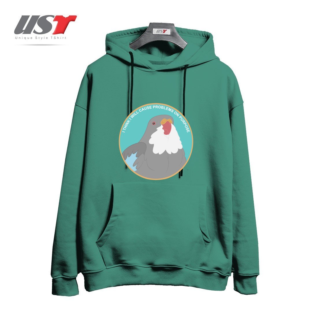هودی اورسایز طرح I THINK I WILL CAUSE PROBLEMS ON PURPOSE