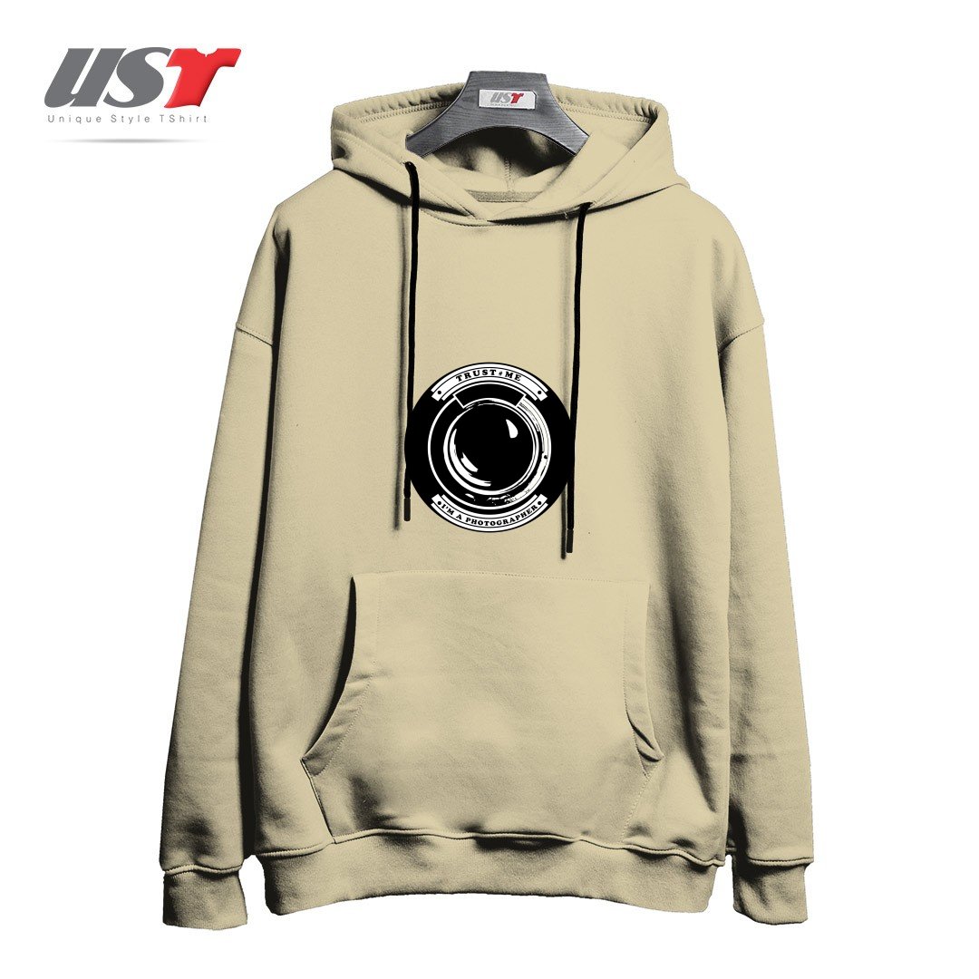 طرح TRUST ME I'M A PHOTOGRAPHER هودی اورسایزرنگ نخودی