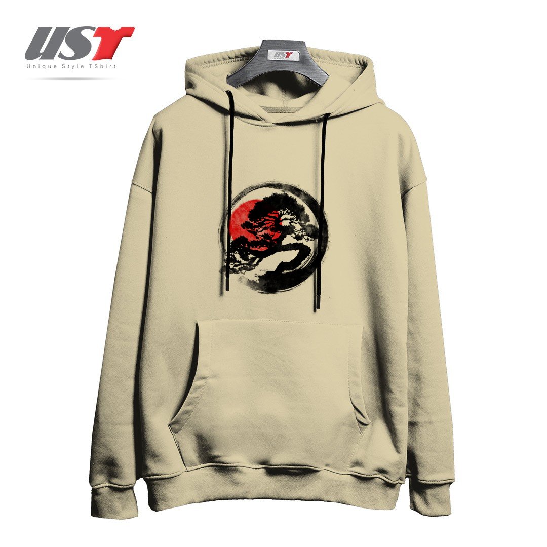 طرح BONSAI STROKE هودی اورسایزرنگ نخودی