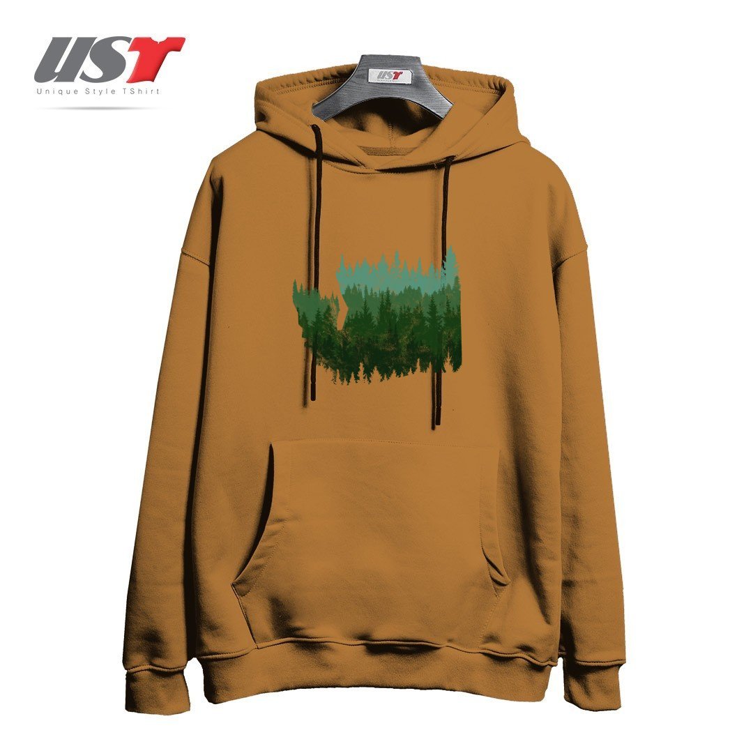 طرح THE WASHINGTON ESCAPE هودی اورسایزرنگ نسکافه ای