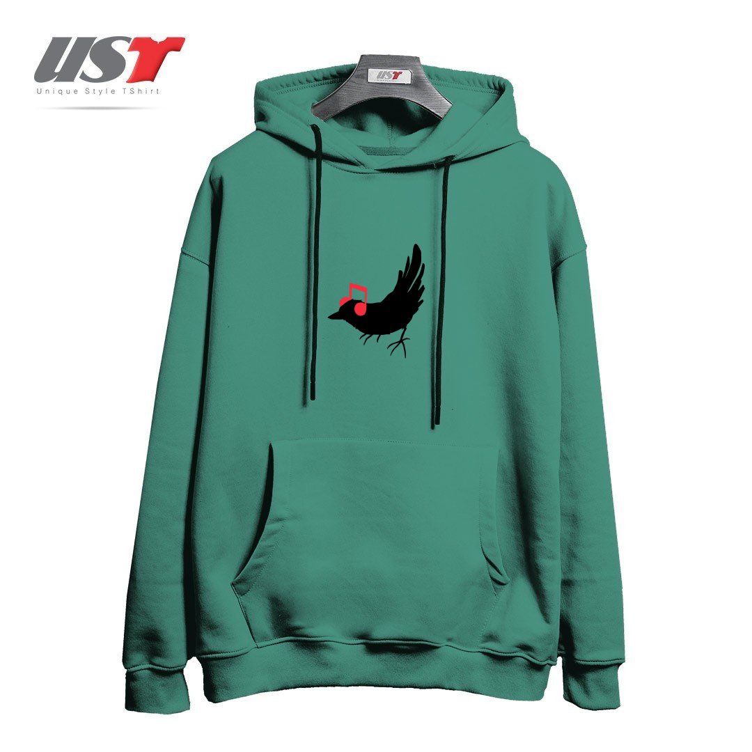 طرح LISTENING TO MY SONG هودی اورسایزرنگ سبز سدری