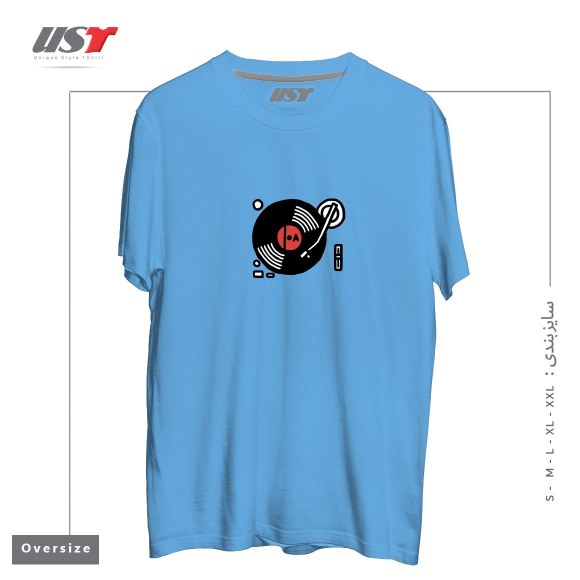 طرح SCRATCH MY BACK تیشرت اورسایزرنگ آبی روشن