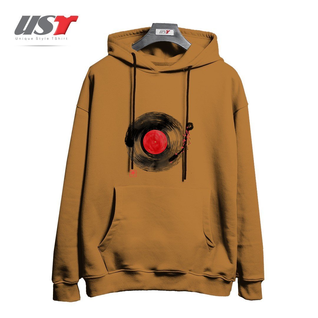 طرح ZEN MUSIC1 هودی اورسایزرنگ نسکافه ای