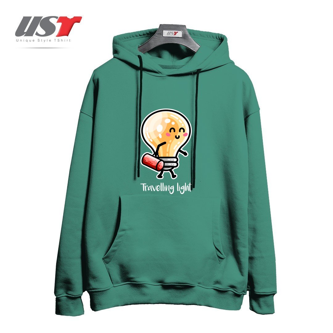 هودی اورسایز طرح KAWAII CUTE TRAVELLING LIGHT PUN