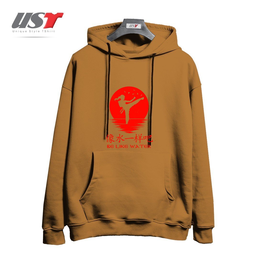 هودی اورسایز طرح BE LIKE WATER MMA GIRL1