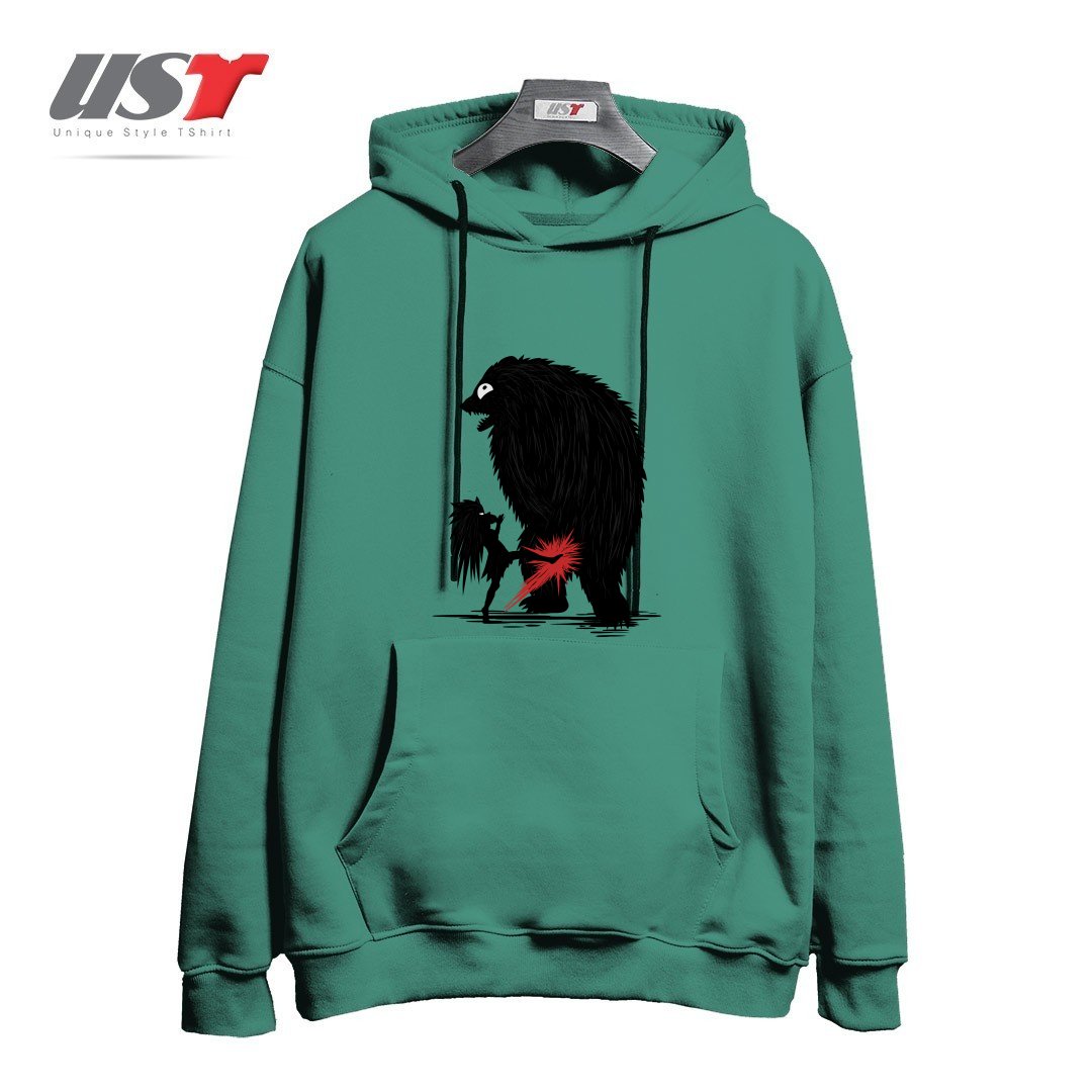 هودی اورسایز طرح BEAR KICK1