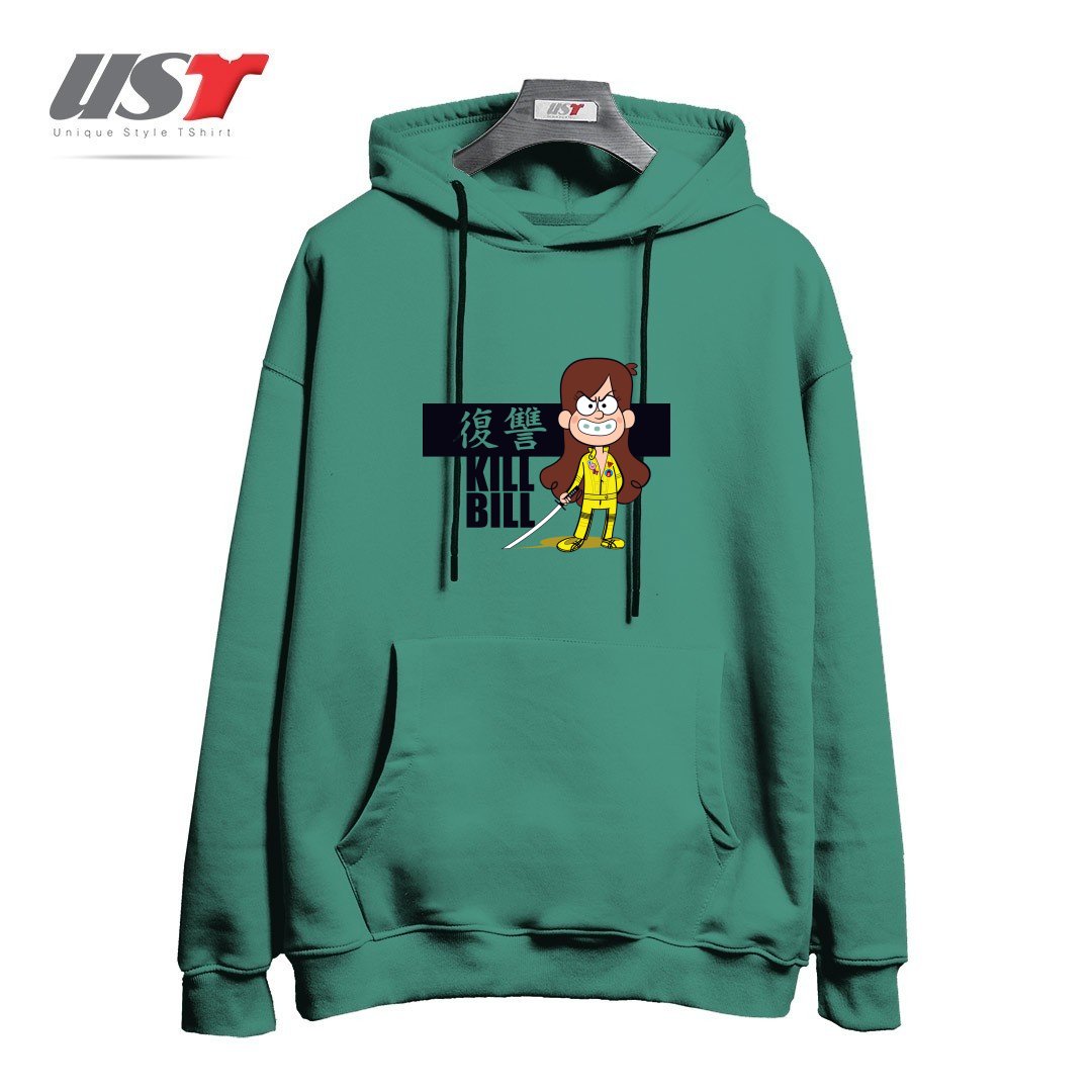 طرح KILL BILL هودی اورسایزرنگ سبز سدری