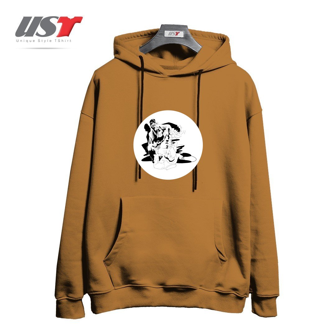 طرح BJJ SHADOW FIGHT هودی اورسایزرنگ نسکافه ای