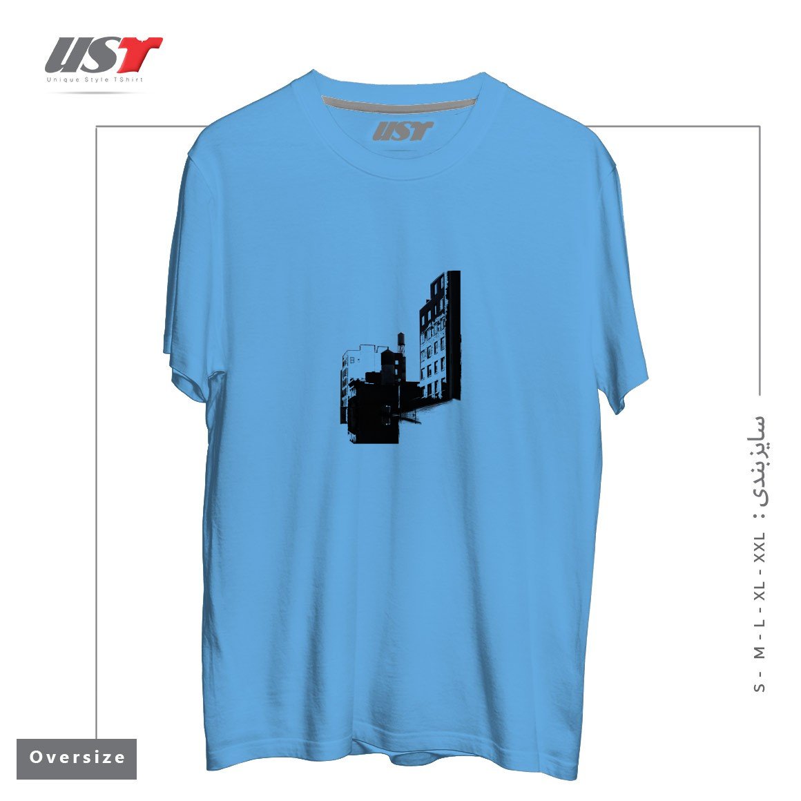 تیشرت اورسایز طرح TOWER BUILDING OUTLINE