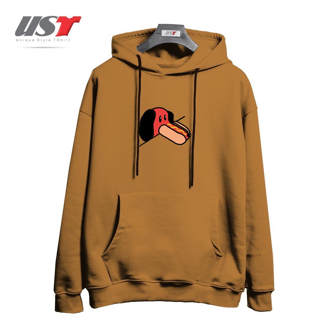 طرح JUST A WEIRD SCENE # 32 هودی اورسایزرنگ نسکافه ای