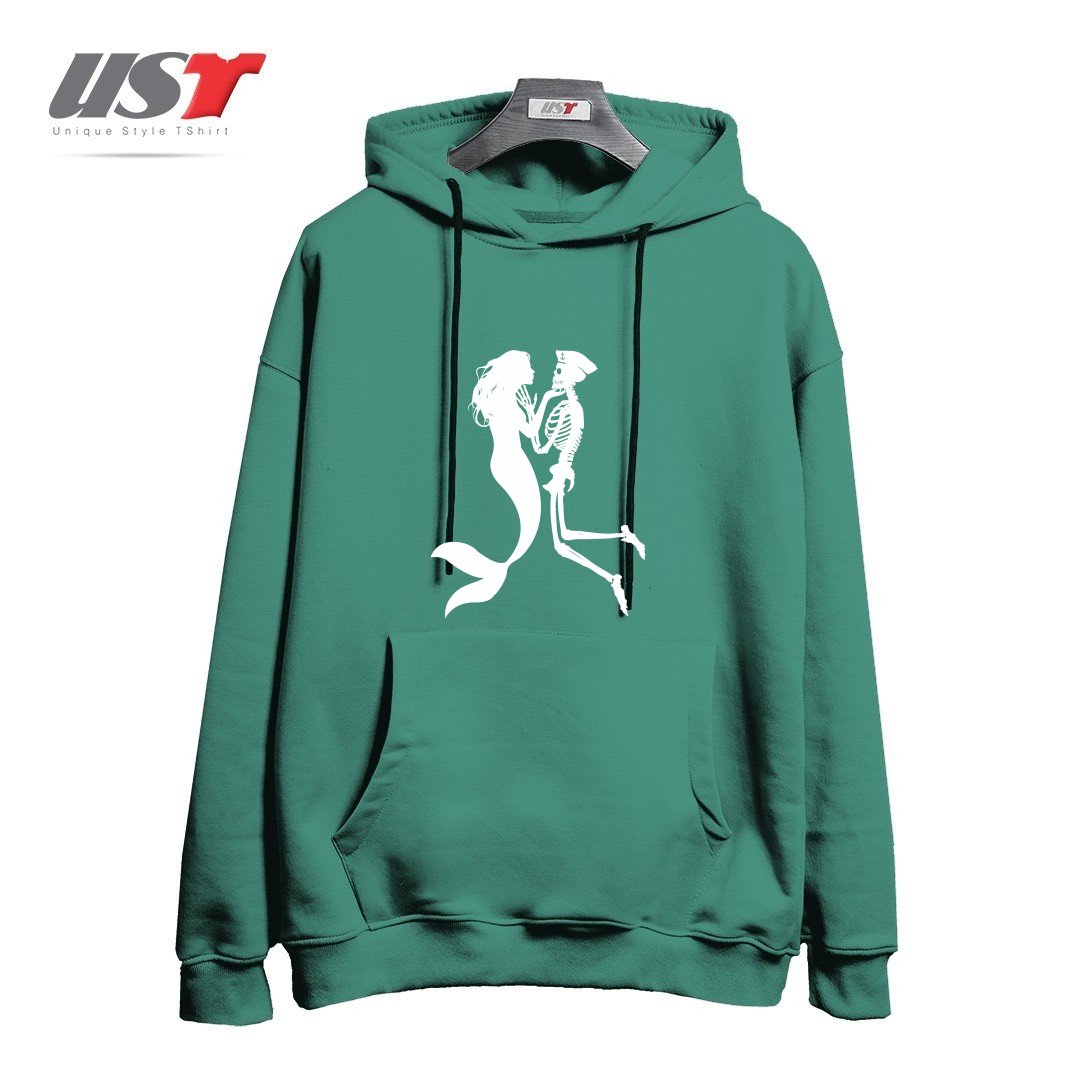 طرح SIREN AND SAILOR هودی اورسایزرنگ سبز سدری