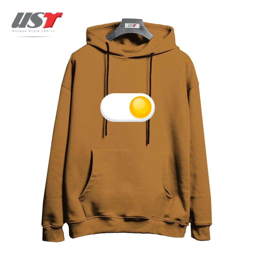 طرح EGG ME ON2 هودی اورسایزرنگ نسکافه ای
