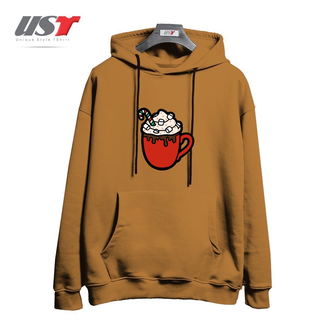 هودی اورسایز طرح FESTIVE HOT COCOA