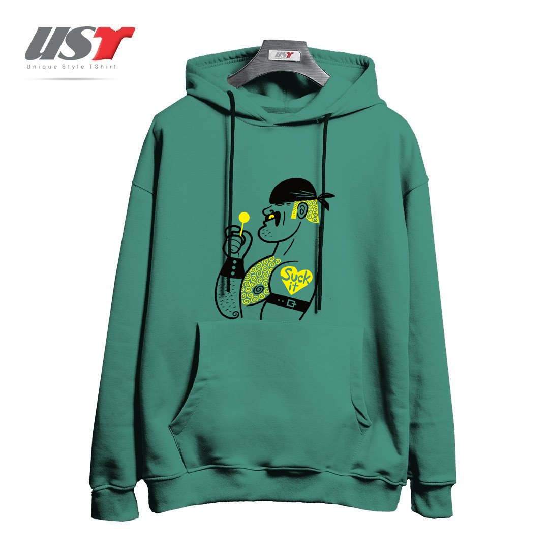 طرح SUGAR DADDY هودی اورسایزرنگ سبز سدری