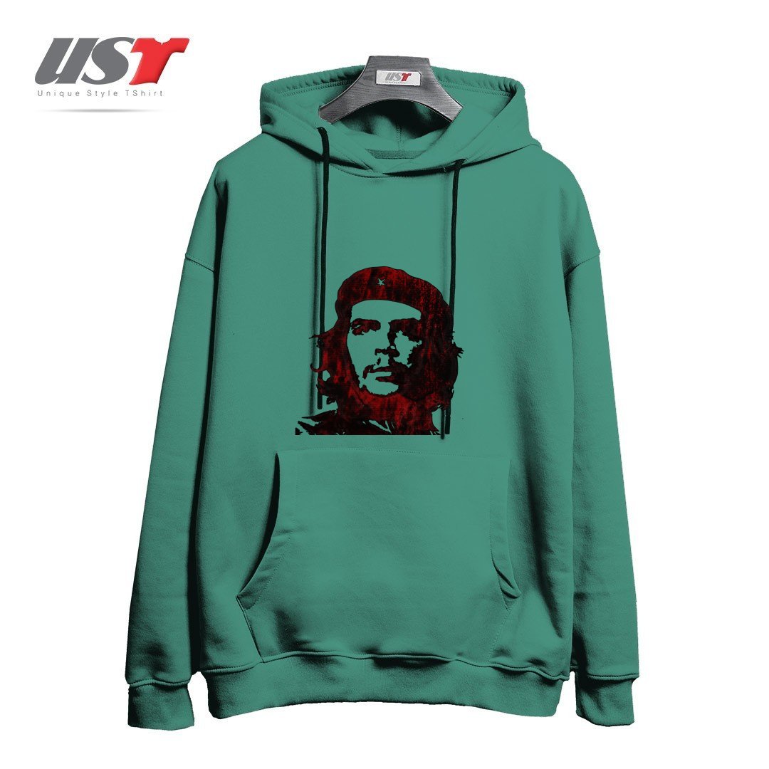 طرح ERNESTO CHE GUEVARA هودی اورسایزرنگ سبز سدری