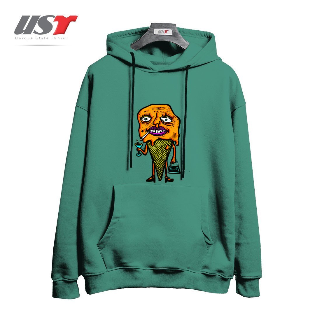 طرح ORANGE SHERBETTY هودی اورسایزرنگ سبز سدری