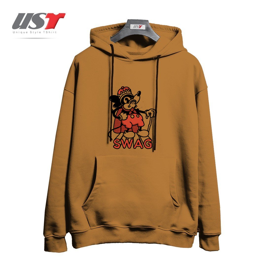 طرح RAT SWAG هودی اورسایزرنگ نسکافه ای