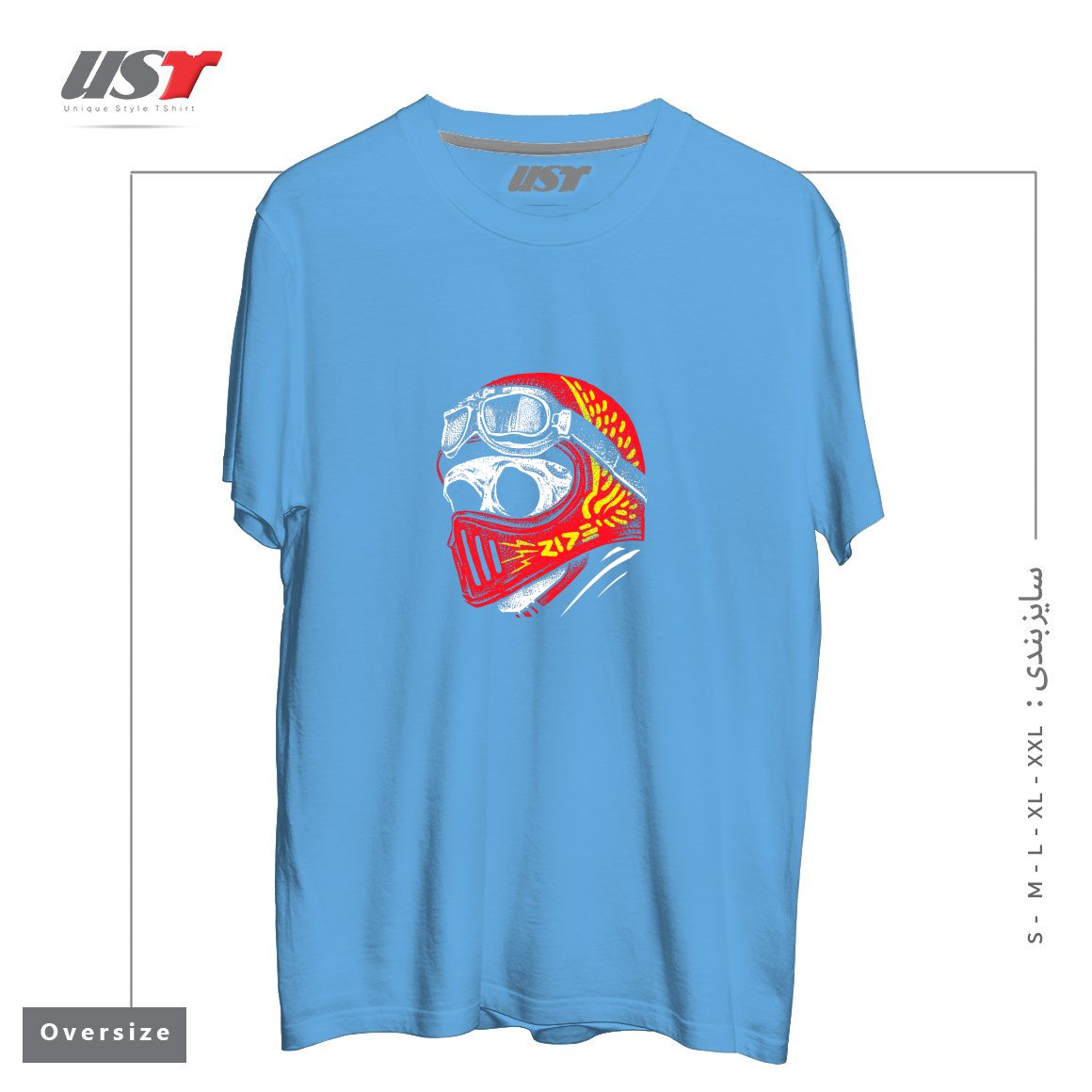 تیشرت اورسایز طرح RIDE SKULL