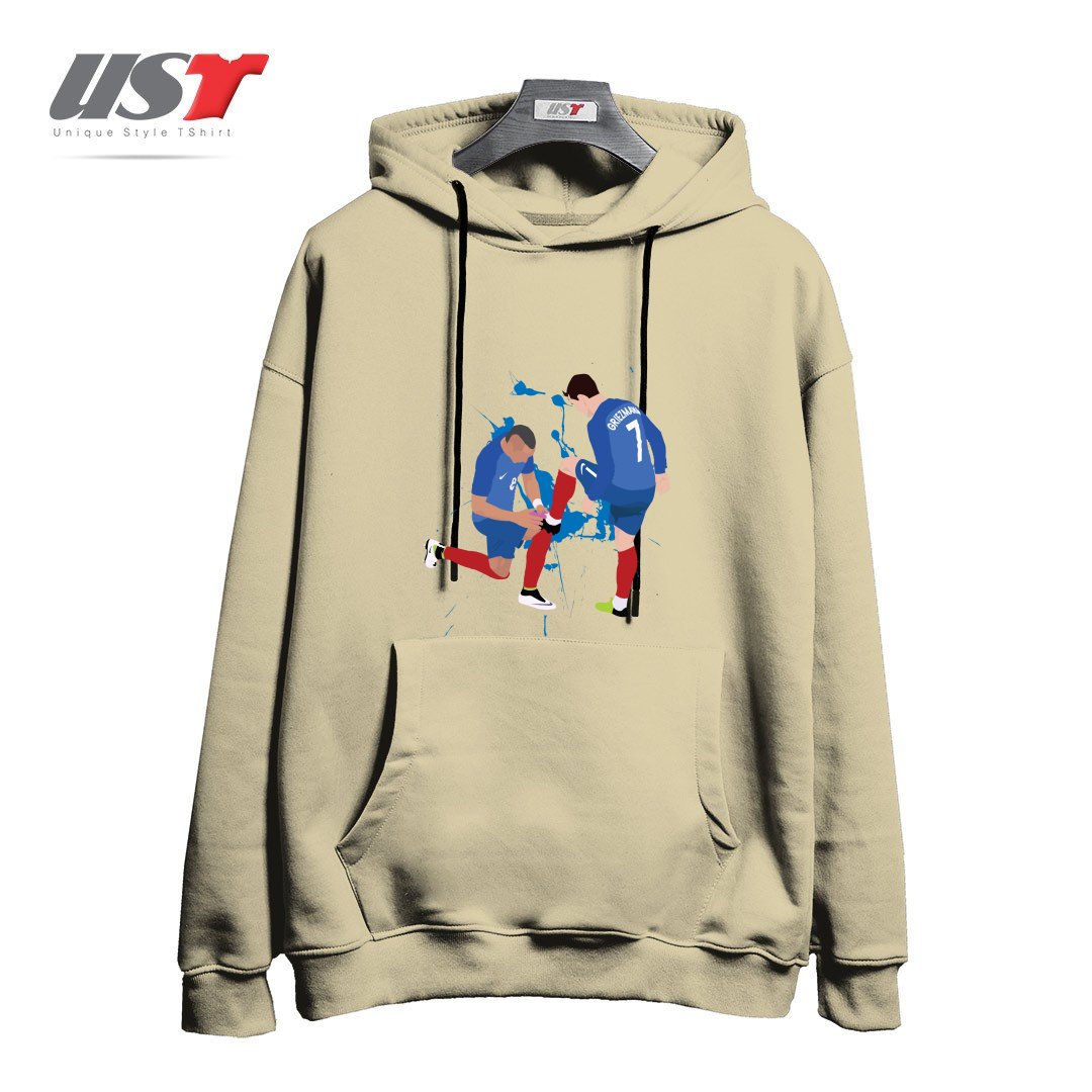 طرح ANTOINE GRIEZMANN & DMITRI PAYET هودی اورسایزرنگ نخودی