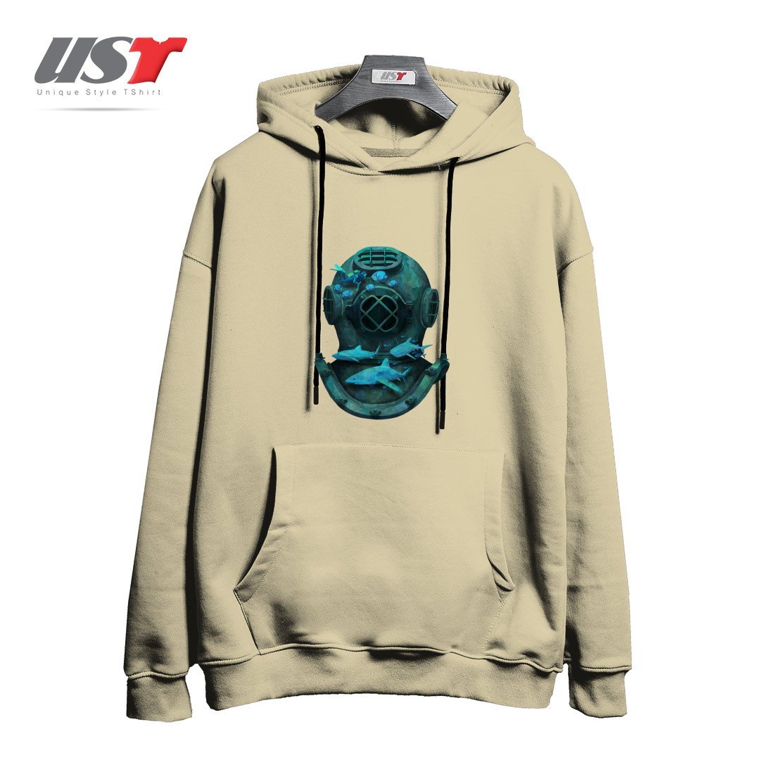 طرح DEEP DIVING هودی اورسایزرنگ نخودی