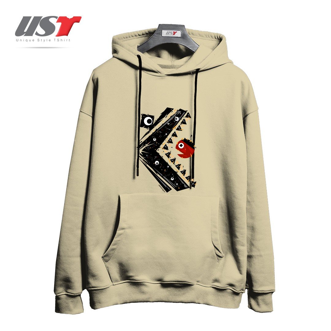 طرح ALL SEEING MONSTER هودی اورسایزرنگ نخودی