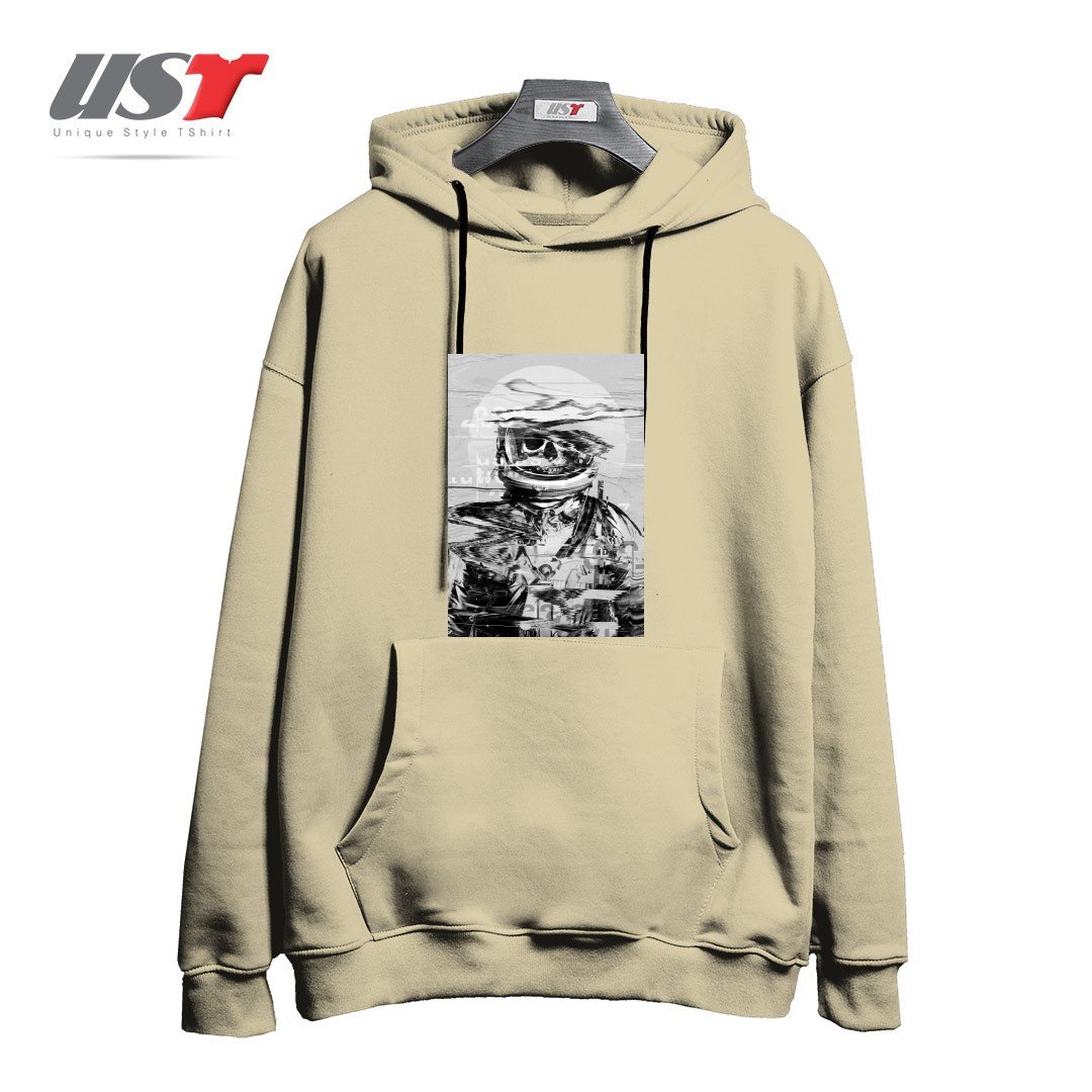 طرح ASTRO SKULL هودی اورسایزرنگ نخودی