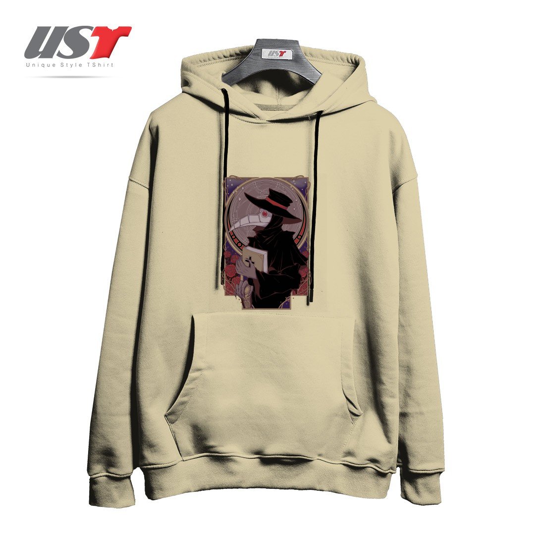 طرح DARK DOCTOR هودی اورسایزرنگ نخودی