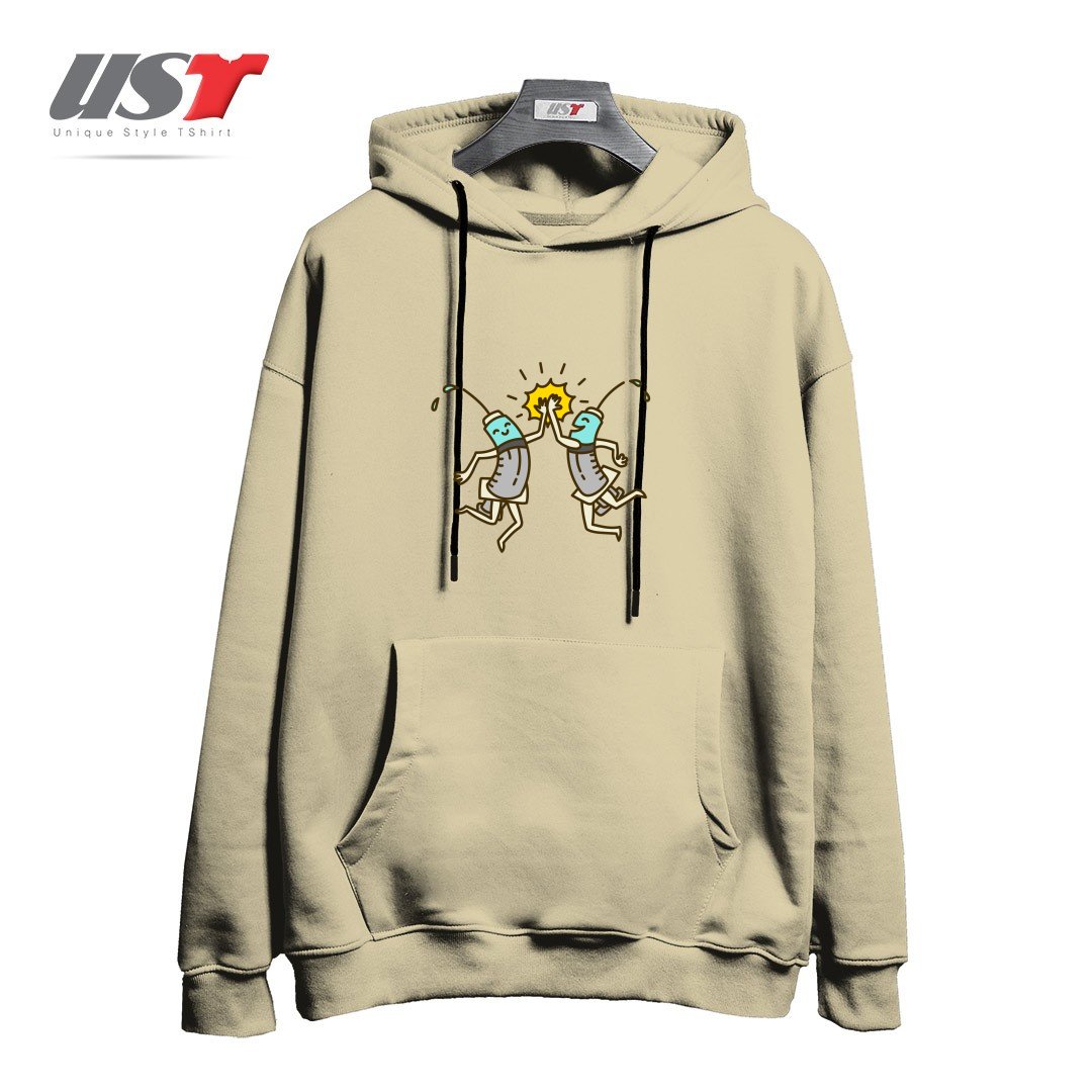 طرح DOUBLE DOSE هودی اورسایزرنگ نخودی