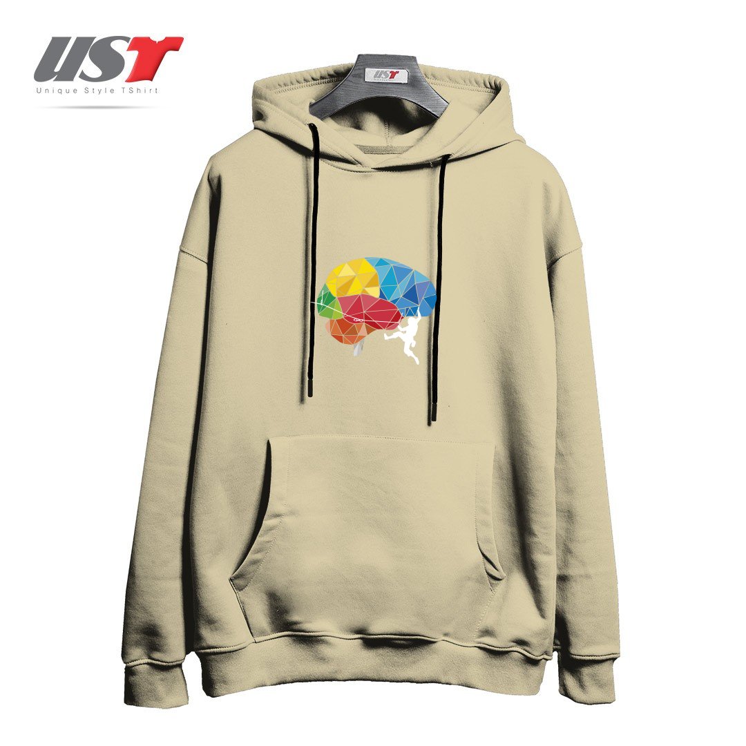 طرح CLIMBING ON THE BRAIN هودی اورسایزرنگ نخودی