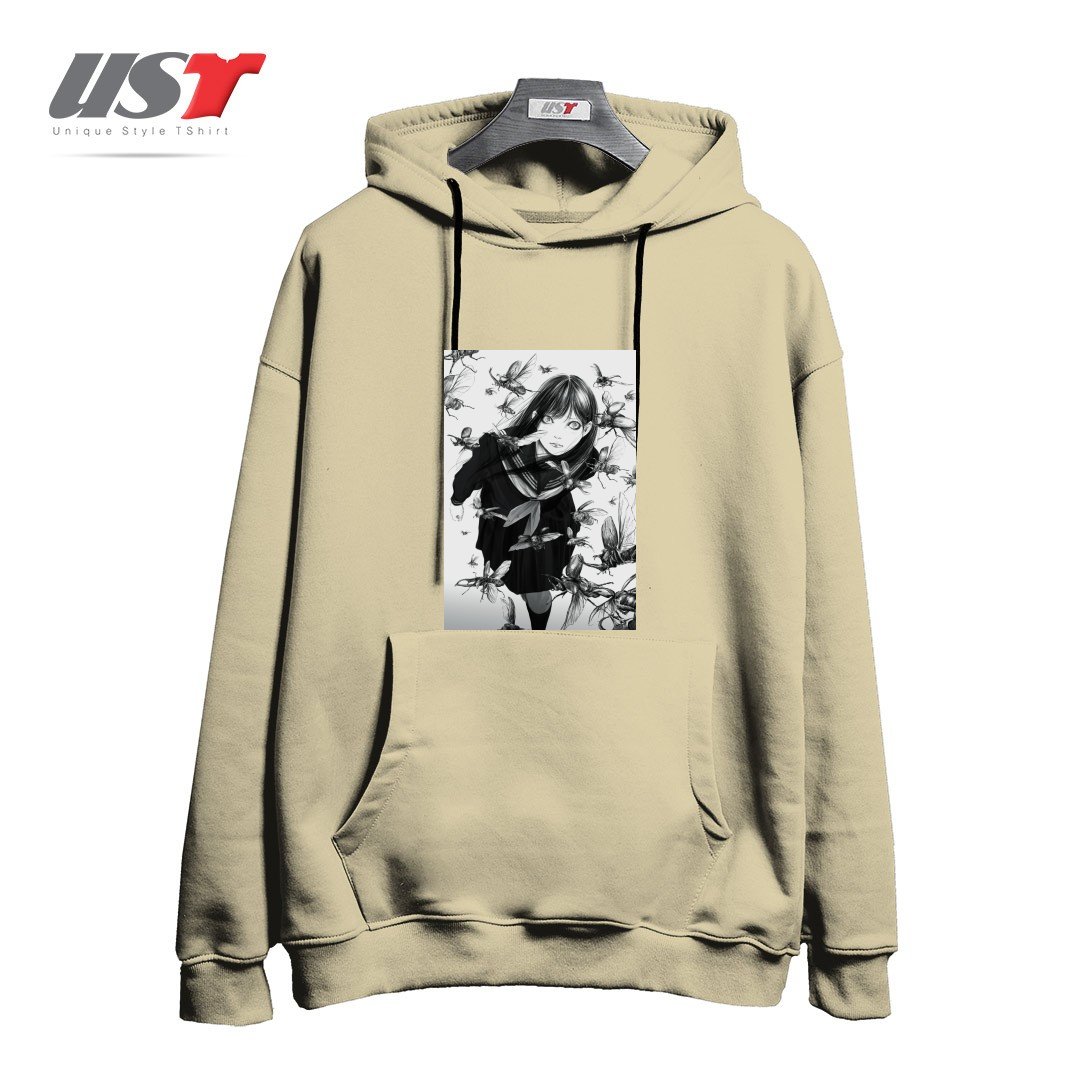 طرح An Instant in Silence هودی اورسایزرنگ نخودی