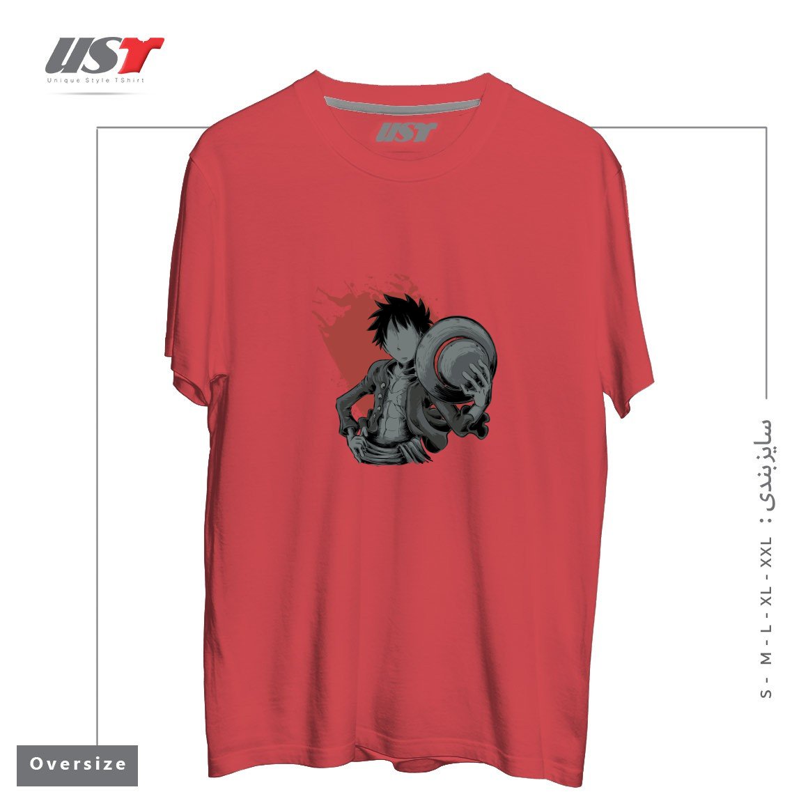 طرح Dark Luffy تیشرت اورسایزرنگ ماتیکی