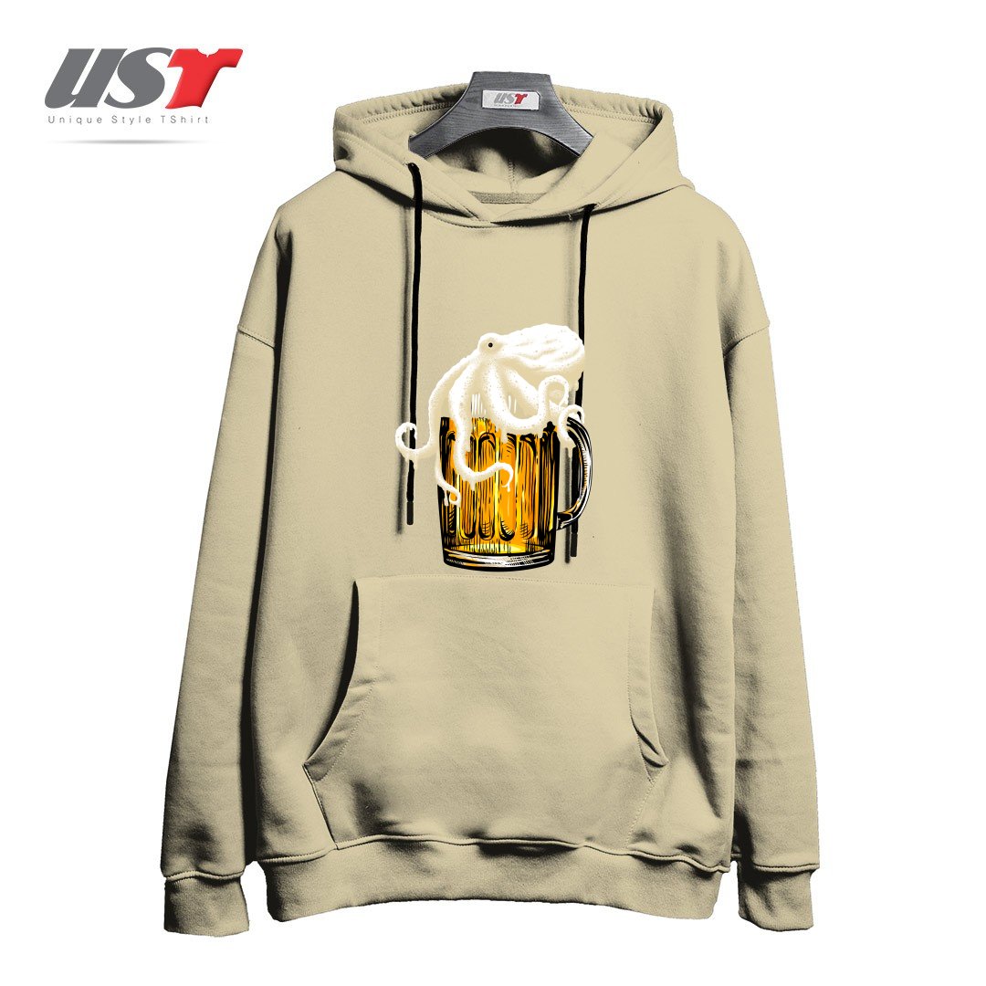 طرح OCTOBEER هودی اورسایزرنگ نخودی