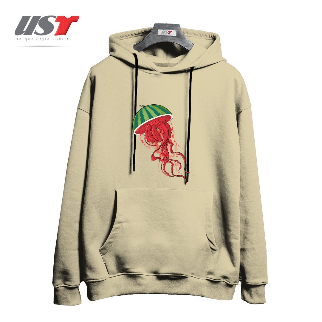 طرح WATERJELLYMELON هودی اورسایزرنگ نخودی