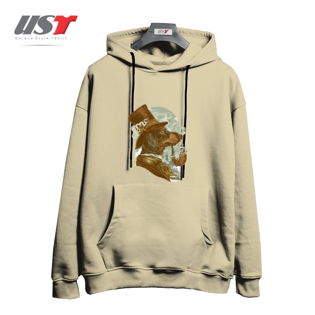 هودی اورسایز طرح CLASSY DACHSHUND